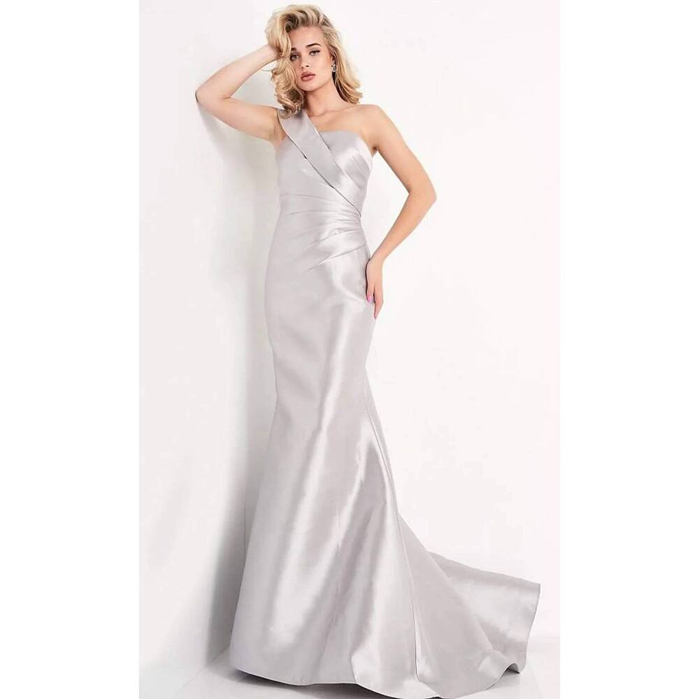 NEW JOVANI mermaid prom dress in taupe